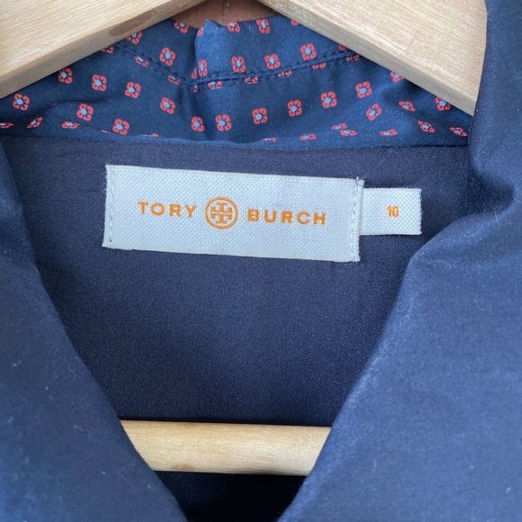 TORY BURCH Lane Back Pleated Bifabric Windbreaker Removable Hoodie Jacket - Picture 10 of 16